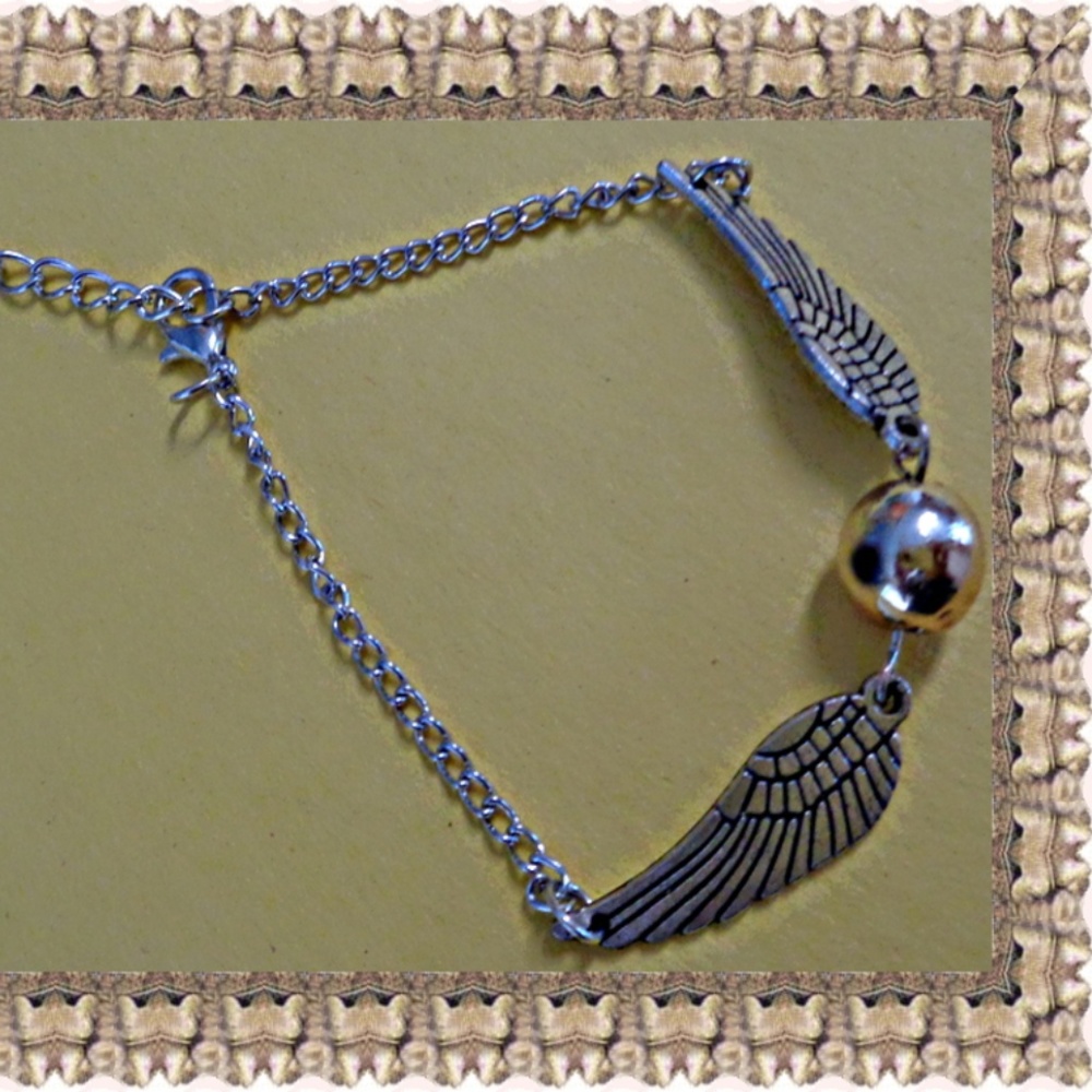 Silver Tone Snitch Design Bracelet Unisex